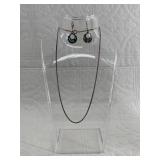 Lot with pair of sterling silver and abalone shell