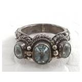 Sterling silver ring: with topaz size 7