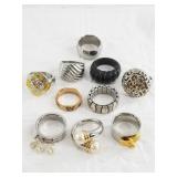 Large collection of stainless steel rings