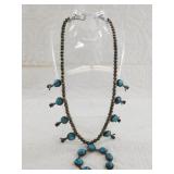 Vintage sterling silver and turquoise squash bloss