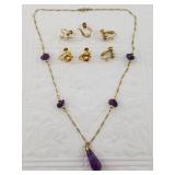 12kt gold filled jewelry including amethyst neckla