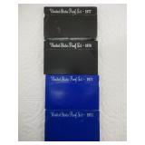 4 Assorted US Proof sets:  1971 x2, 1976, 1977