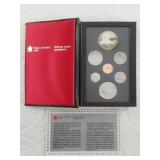 1986 Double struck Canadian set with nickel and si