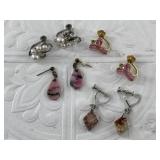 Four pair of earrings