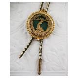 Lovely gold miner bolo tie