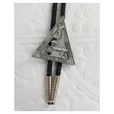 Pewter Fur Rondy bolo tie   1994