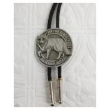 Pewter Fur Rondy bolo tie   1999
