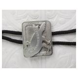 Pewter Fur Rondy bolo tie  2000