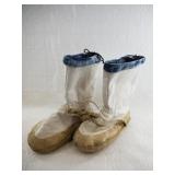 Pair of hand made soft bottom muk luks, with a fix