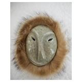 Michael Scott soapstone mask carved in Cook Inlet