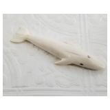 John Penatac vintage ivory whale carving 4'