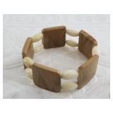 Ancient walrus and mammoth ivory stretch bracelet