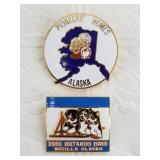 Two pins: 1988 Iditarod days, etc.