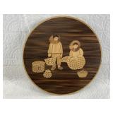 Zola Hay mid century modern mosaic wall plaque dep