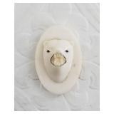 Walrus ivory cameo carving of a bear's head, 1.5'
