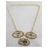 Herbie Nayokpuk 3 piece scrimshawed ancient ivory