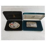 Assorted Iditarod jewelry: Ltd edition buckles, pe