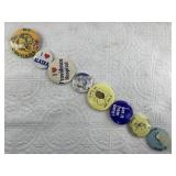 Assorted Alaskan pins including the Papal visit of