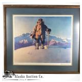 Fred Machetanz signed and numbered print  "Hunter