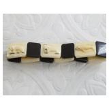J. Omiak baleen and ivory stretch bracelet, in nee