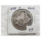 Morgan Silver dollar: 1898 S