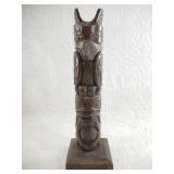 Argillite Amos Wallace cast Tlingit totem figurine