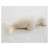 Vintage ivory carving of a Beluga 3.25'