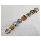 Assorted Fur Rondy pins, as early as 1976