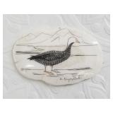 A. Kayouktuk  vintage scrimshawed ivory platchet,