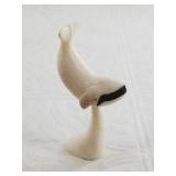 James Waghiyi Jr. ivory carving of a whale on an i