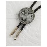 Pewter Fur Rondy bolo tie 1993