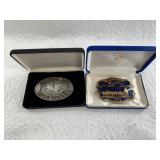 Assorted Iditarod jewelry: Ltd edition buckles, pe