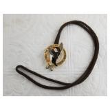 Pewter Fur Rondy bolo tie   1988