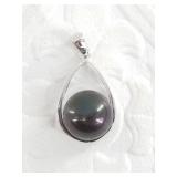 Sterling silver  and black pearl pendant new in pa