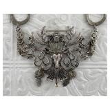 Unique necklace with a prominently featured stag