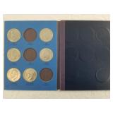 Eisenhower dollar folder containing 18 Eisenhower