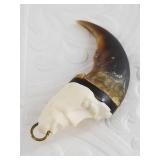 Small bear claw talisman with a baleen spacer, and