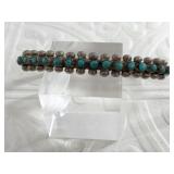 2 Antique  Zuni silver and turquoise bracelets