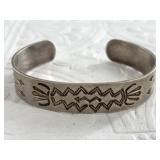 Antique Navajo silver cuff bracelet