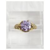 14kt Gold and tanzanite?, size 7 1/2, total weight