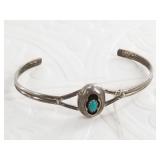 Sterling silver  and turquoise antique pawn style