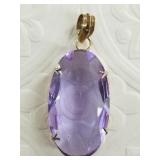 Large Sterling silver and amethyst pendant