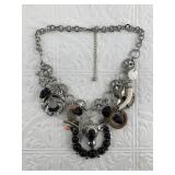 Statement necklace with many charms