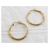 Sterling silver gold plated hoop earrings