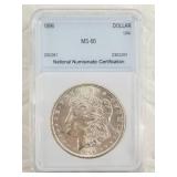 1896 Morgan silver dollar MS66 by NNC