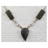 Sterling silver and labradorite necklace