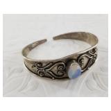 Sterling silver and moonstone bracelet
