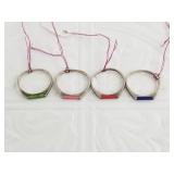 Set of 5 matching Sterling silver  rings with diff