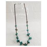 Turquoise and foreign bead necklace