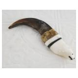 Large bear claw talisman with 2 baleen and 1 old i